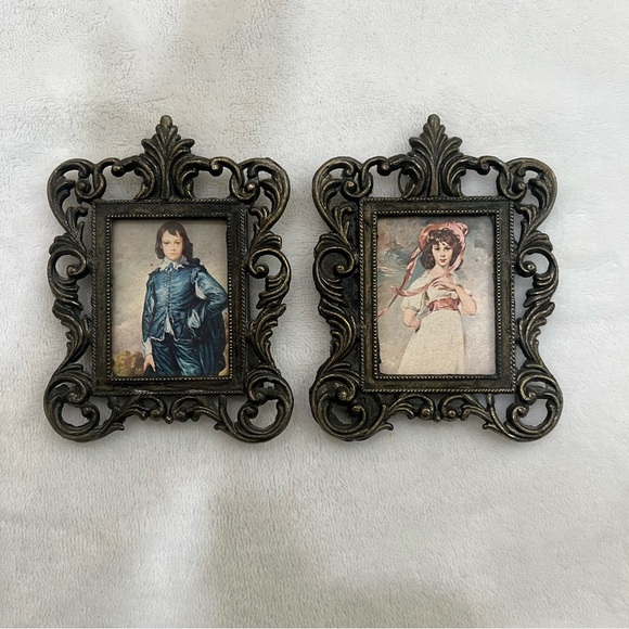 Other - Pair of Vintage Mini Prints of Blue Boy and Pinkie by Thomas Lawrence.